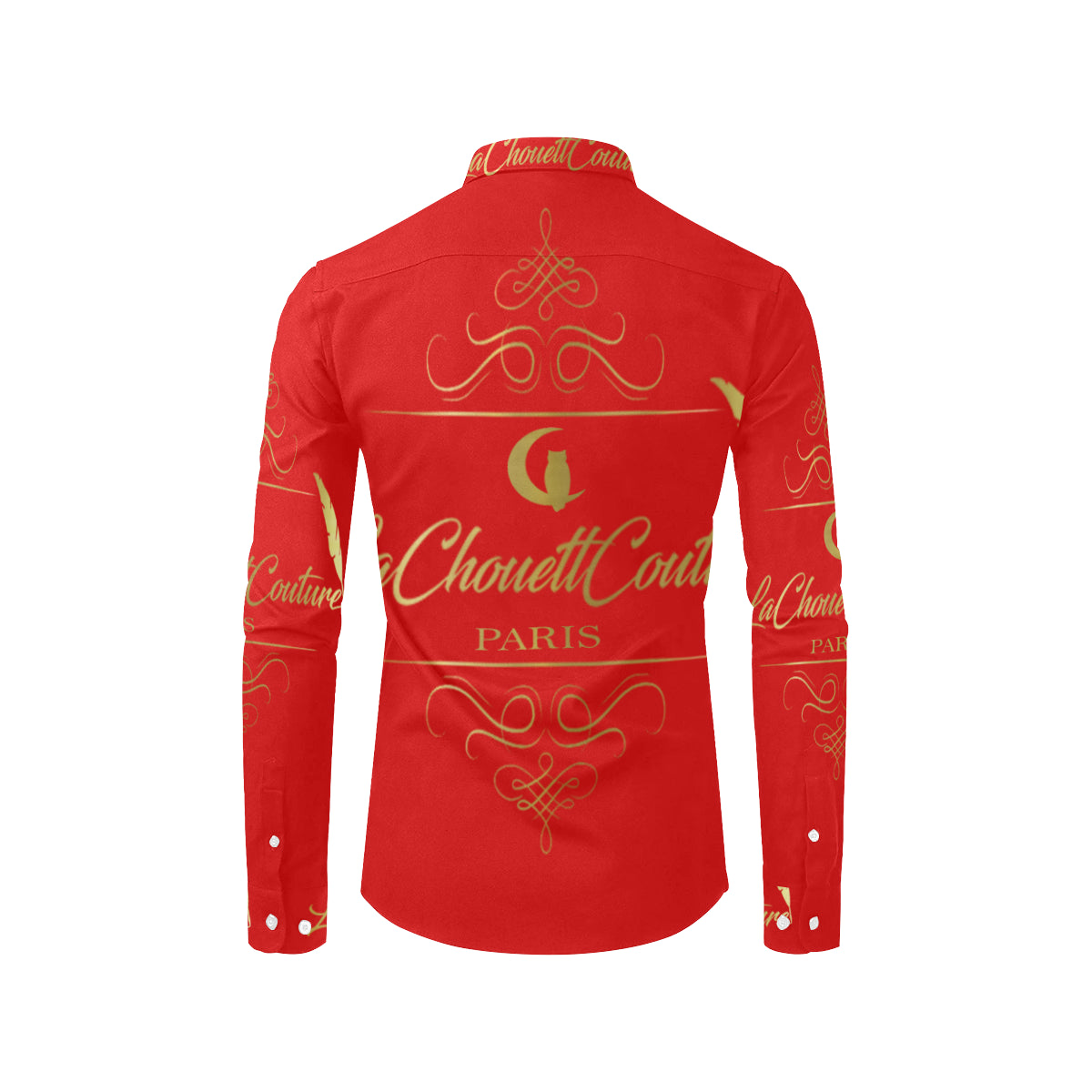 LCC PARIS RED Men's All Over Print Casual Dress Shirt (Model T61)