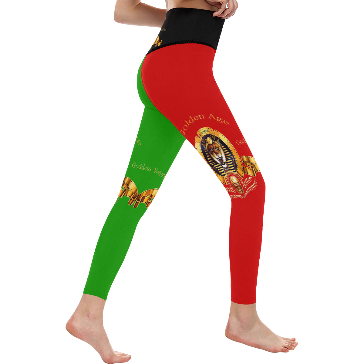 SEKHMET GODDESS RBG All Over Print High-Waisted Leggings (Model L36)