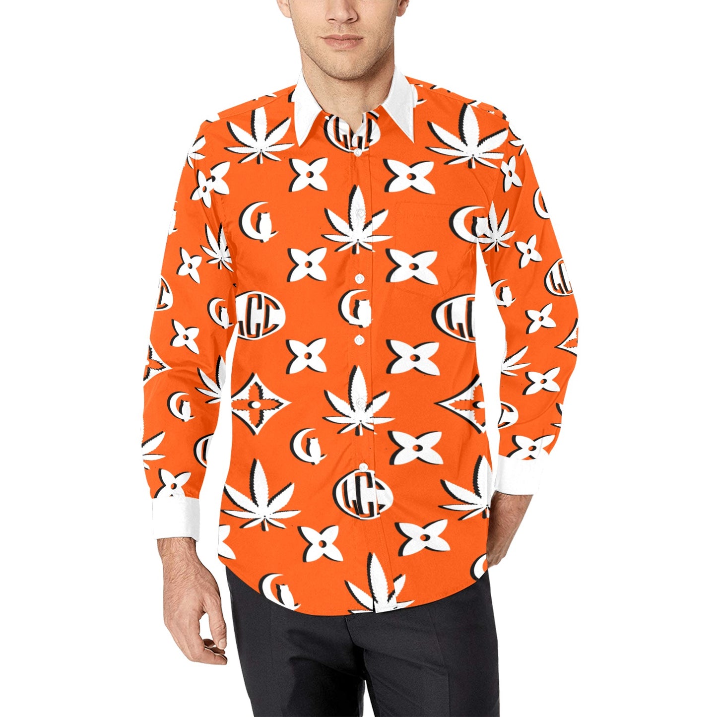 LCC WEEDY Men's Casual Dress Shirt