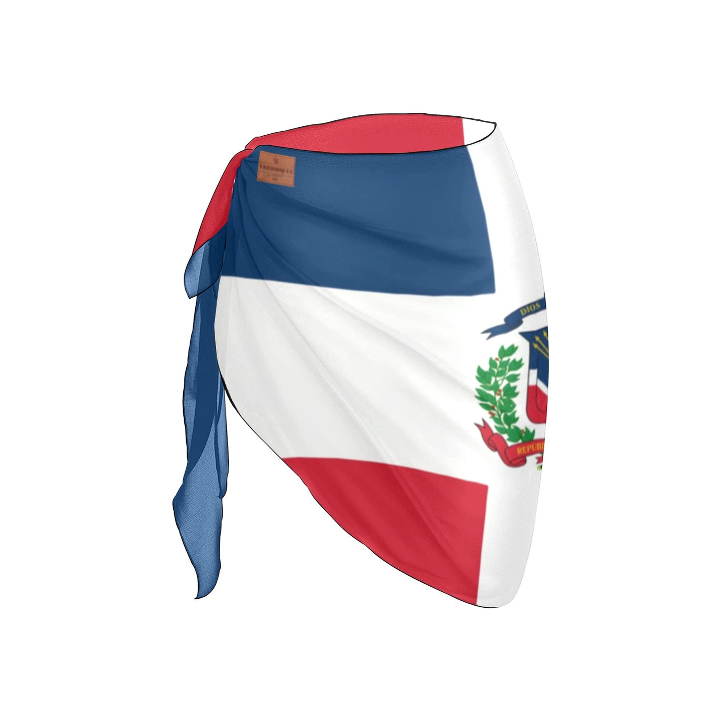 DOMINICAN REPUBLIC FLAG Beach Sarong Wrap