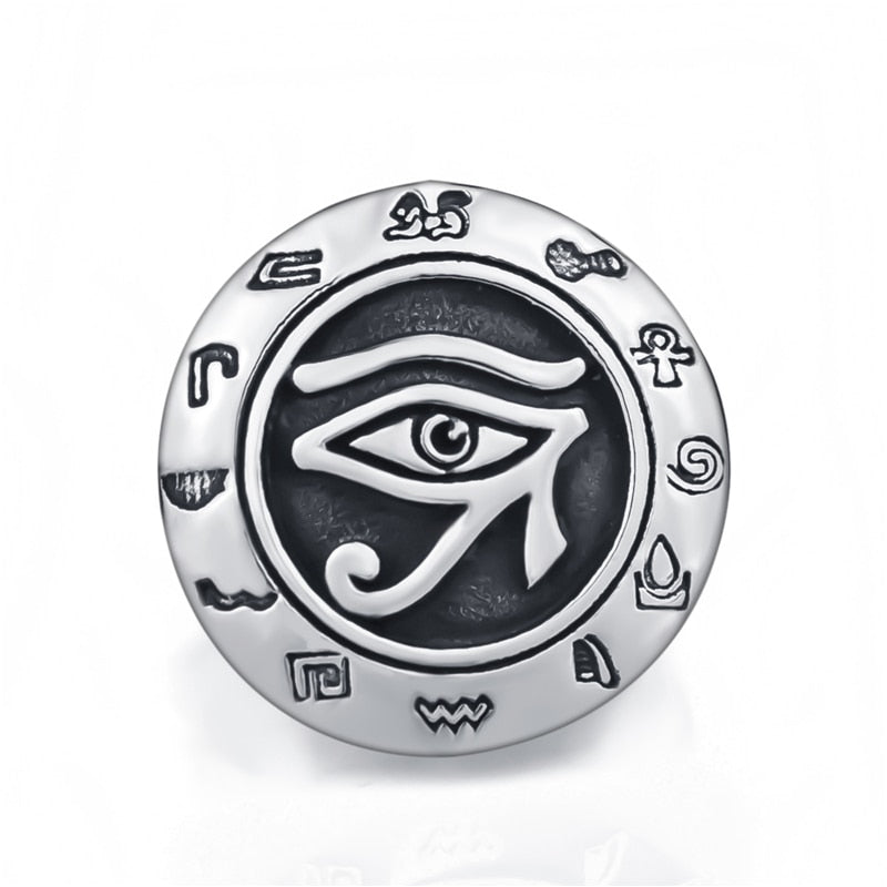 Eye of Horus Ra Udjat Stainless steel ring