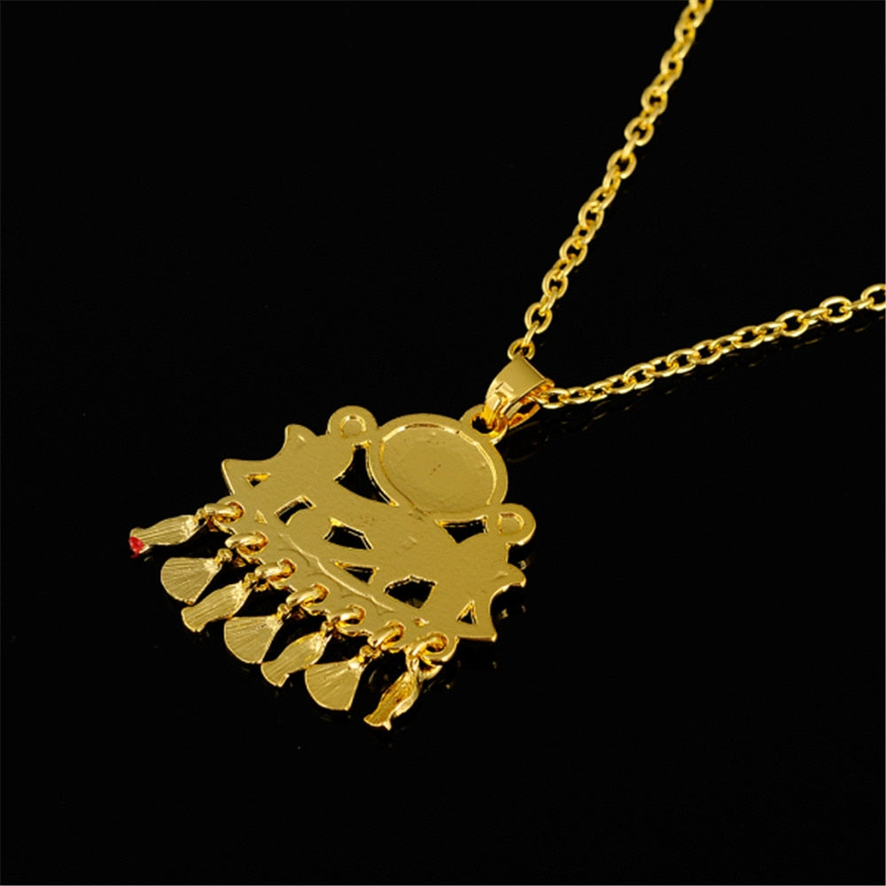 Eye of Horus Long necklace Amulet Gold Color Jewelry