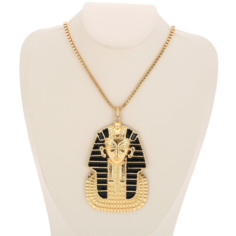 Fashion Black Tutankhamun Necklace Hip Hop Jewlery