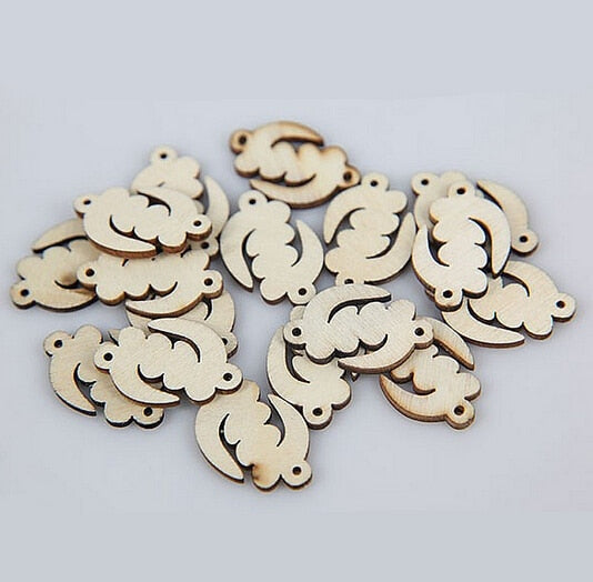Adinkra Symbols Wooden Gye Nyame Beads 50pcs/lot, 28*18mm