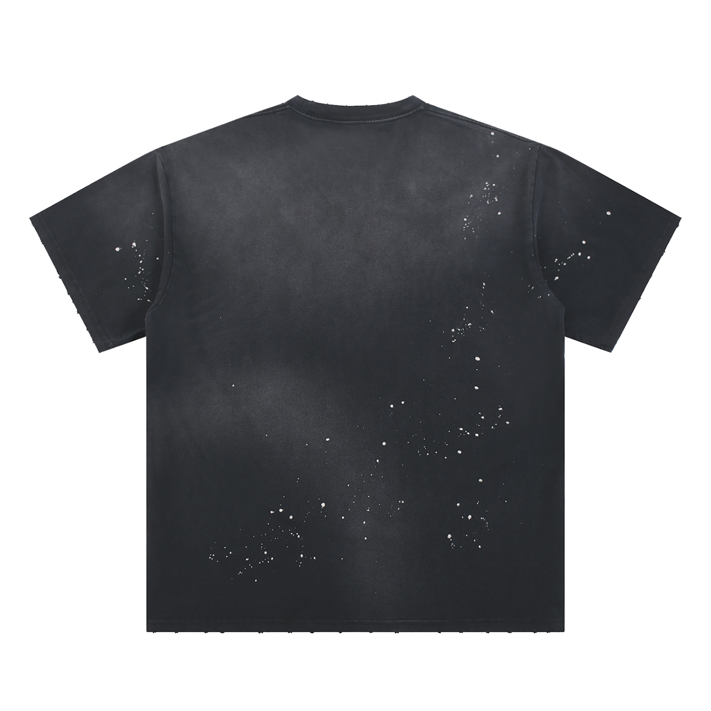VATOS LOCOS Hand-Frayed Sunfade Paint Splatter T-Shirt
