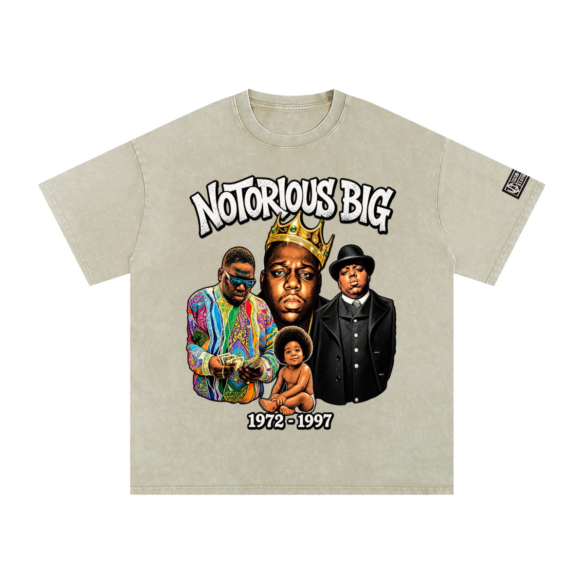 NOTORIOUS BIG Snow Washed Oversized T-Shirt