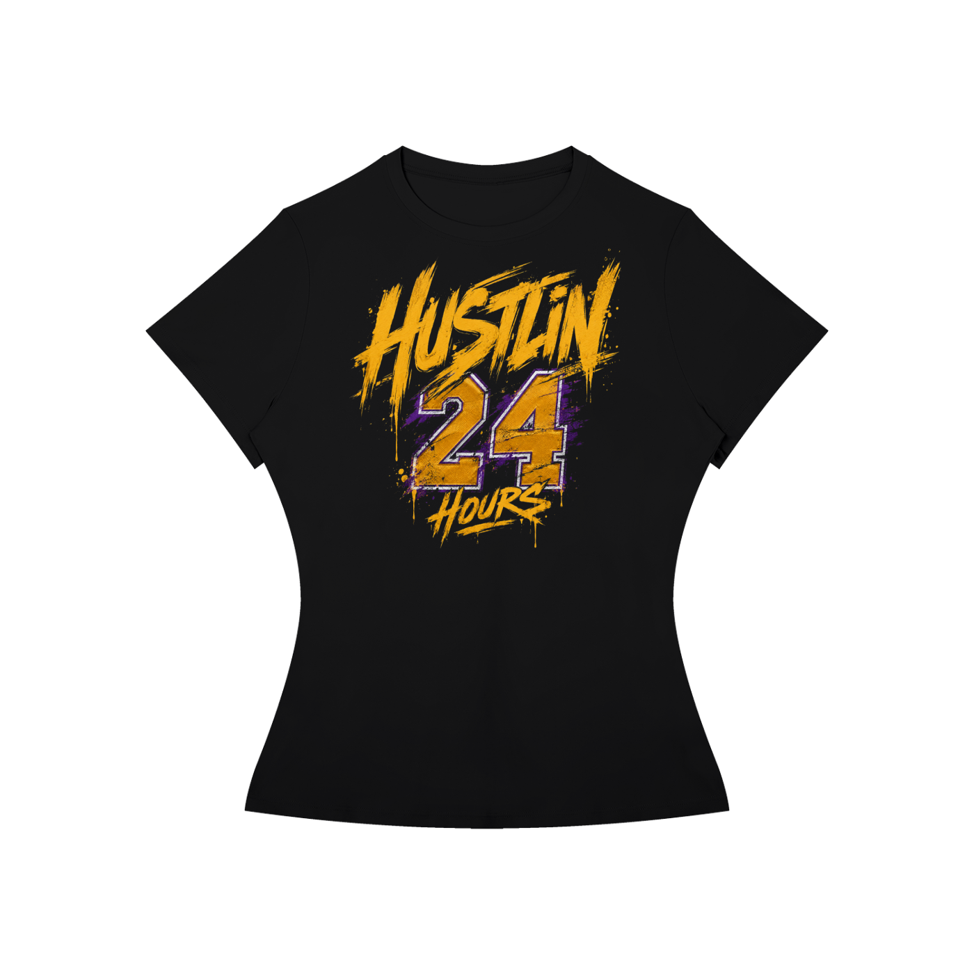 HUSTLIN 24HOURS Women’s Slim Fit T-Shirt