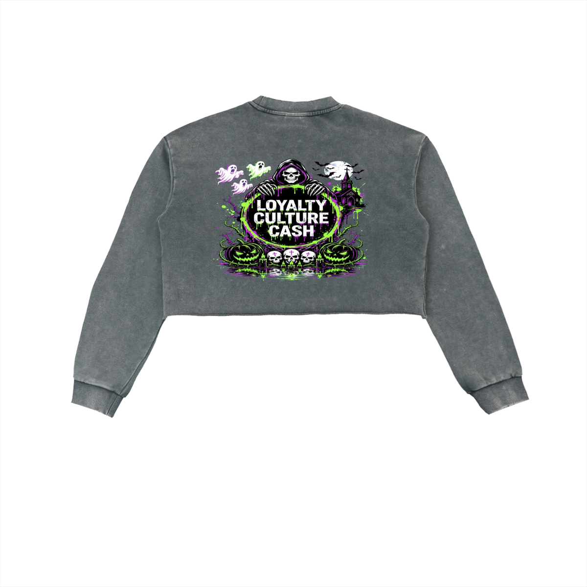 DARKSIDE Snow Washed Cropped Sweatshirt