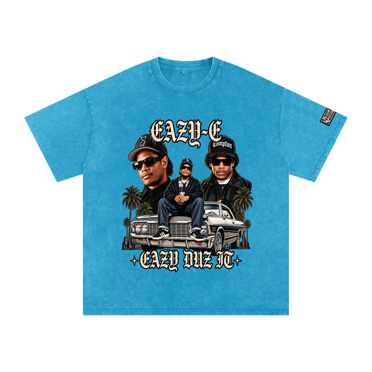 EAZY-E Snow Washed Oversized Cotton T-Shirt