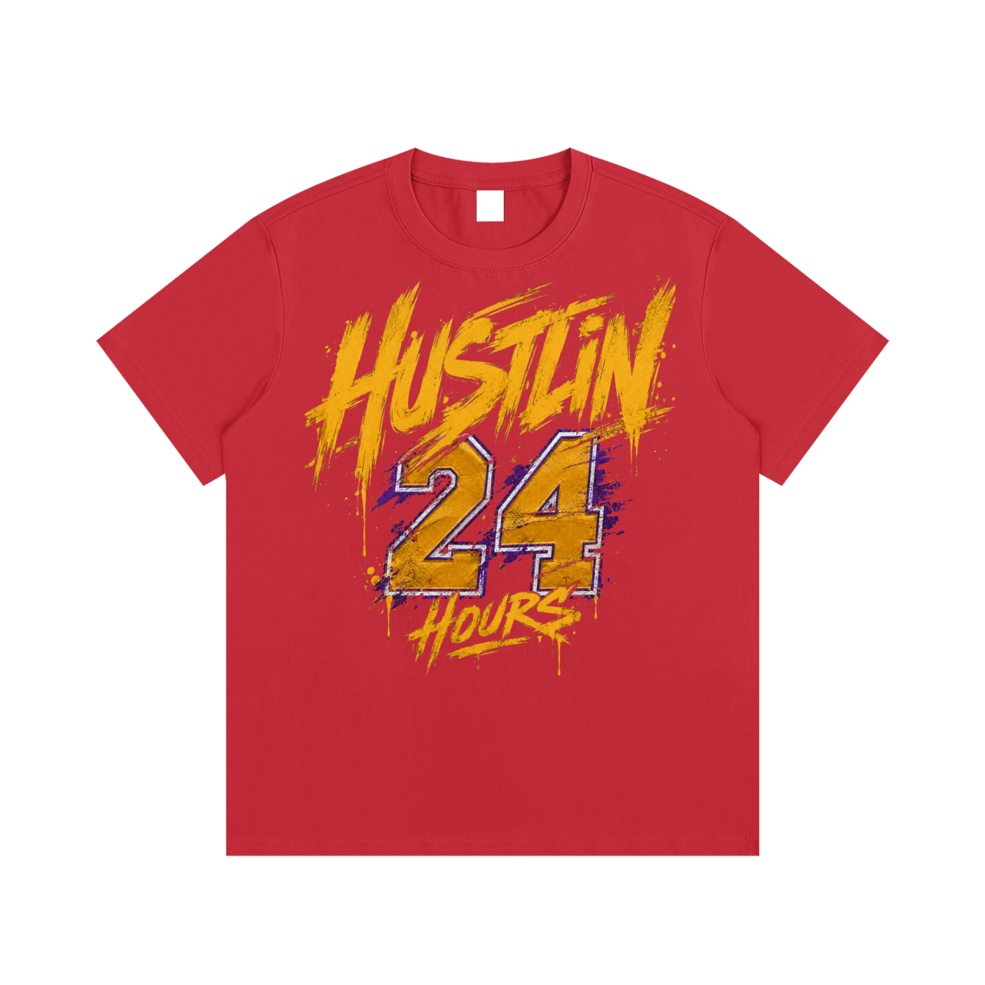 HUSTLIN 24 HOURS Cotton T-Shirt