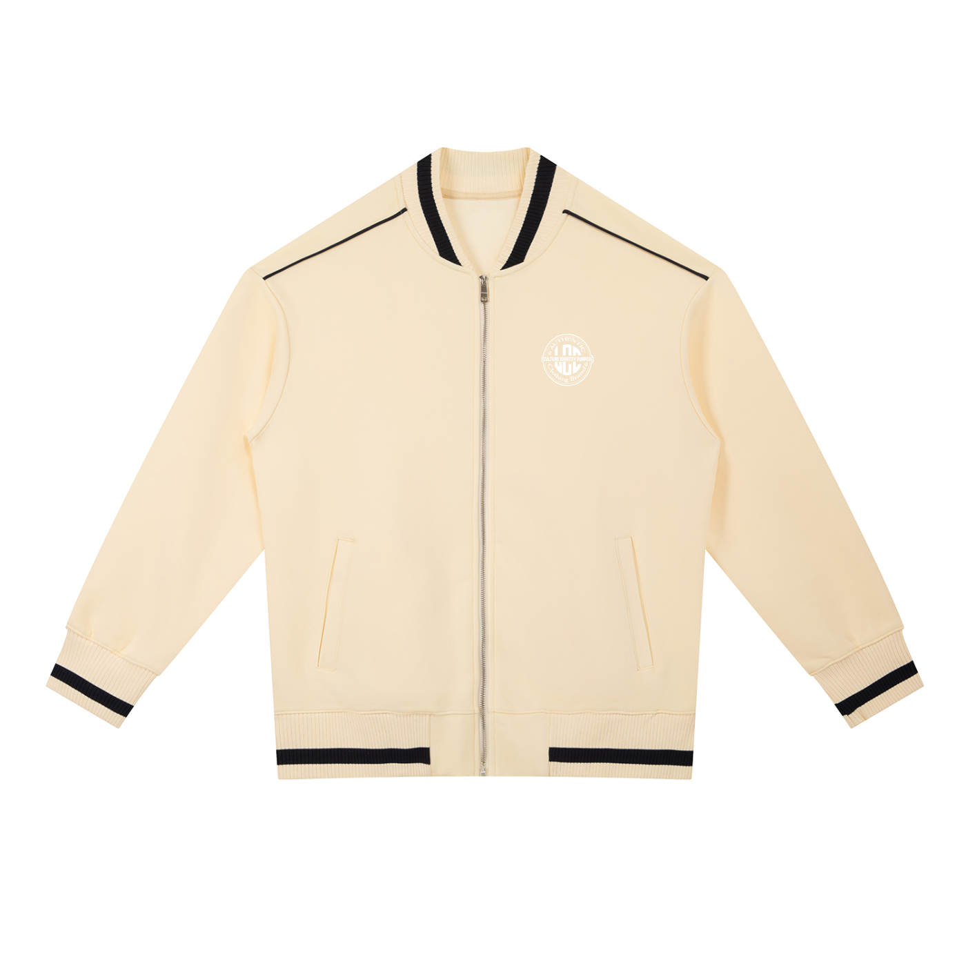 LCC AUTHENTIC Contrast Piping Zip Bomber Jacket