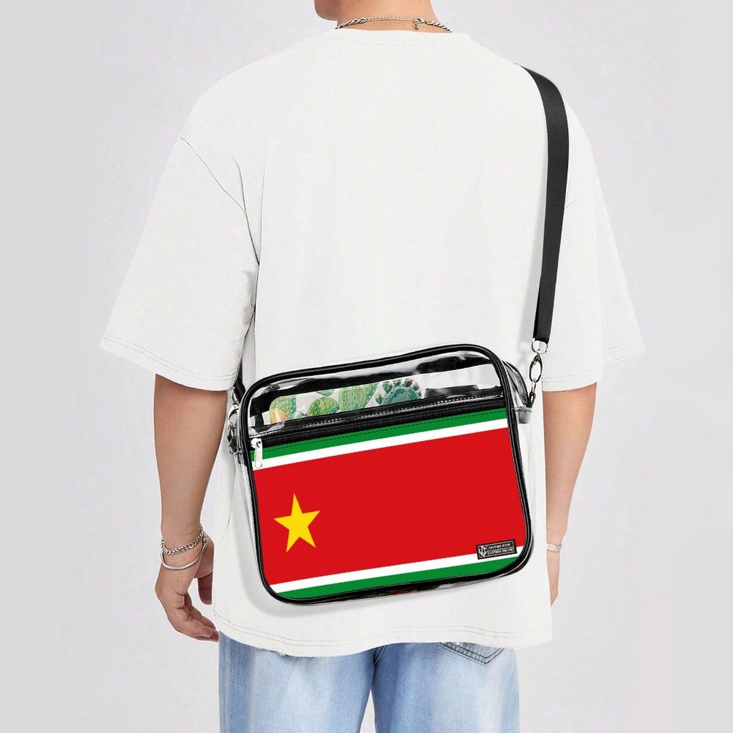 GUADELOUPE Large Clear Satchel Bag