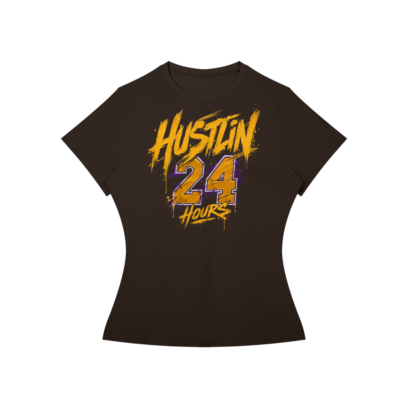 HUSTLIN 24HOURS Women’s Slim Fit T-Shirt