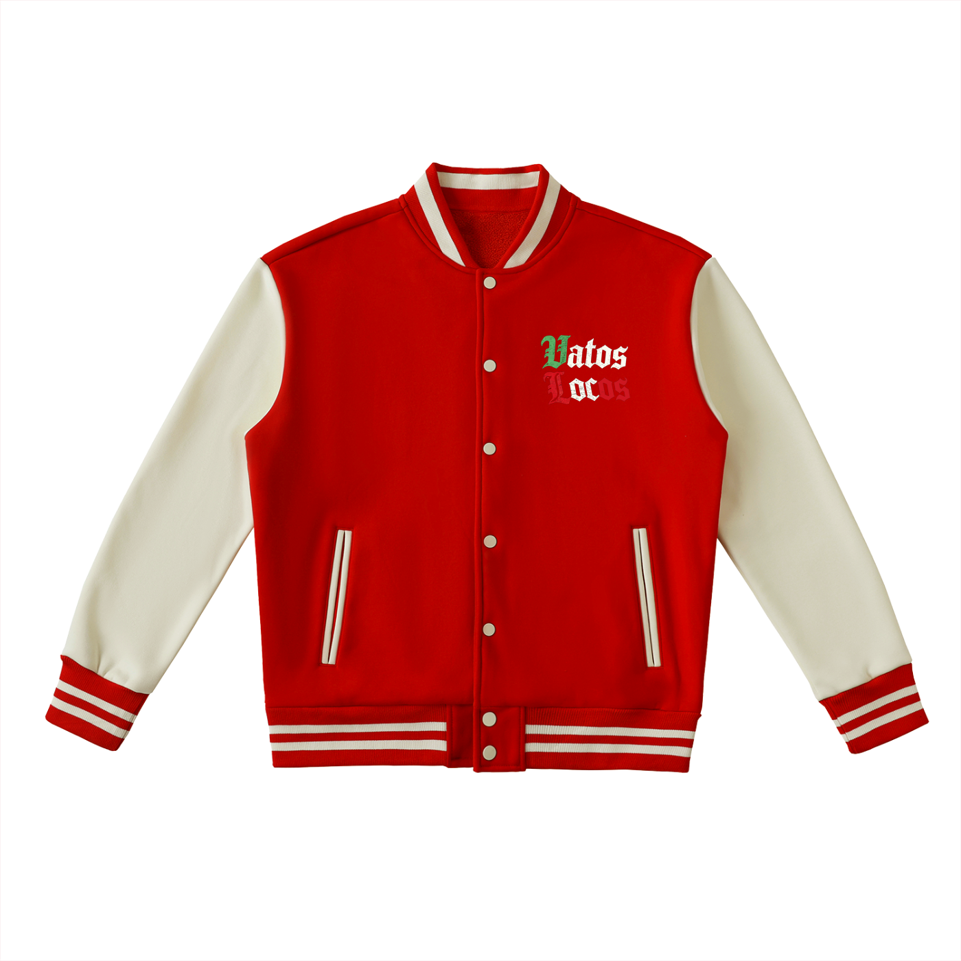 VATO LOCOS Two-Tone Fleeced Varsity Jacket