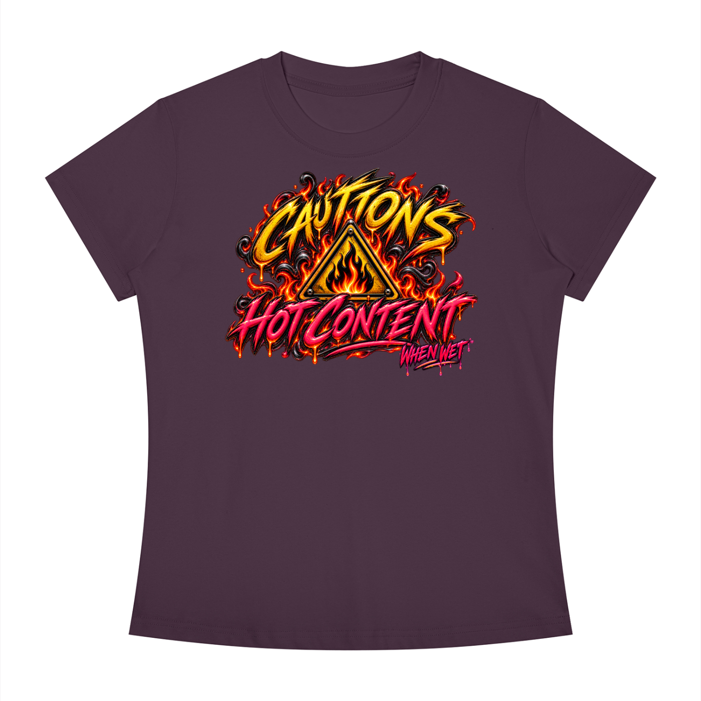 CAUTIONS Women's Slim Fit T-Shirt