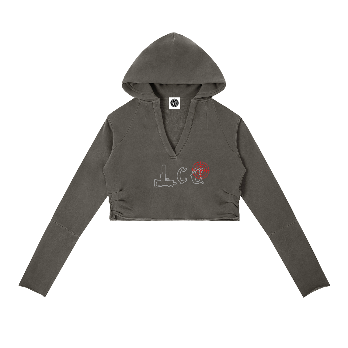 LCC TARGET Vintage Washed Raw Edge Hoodie