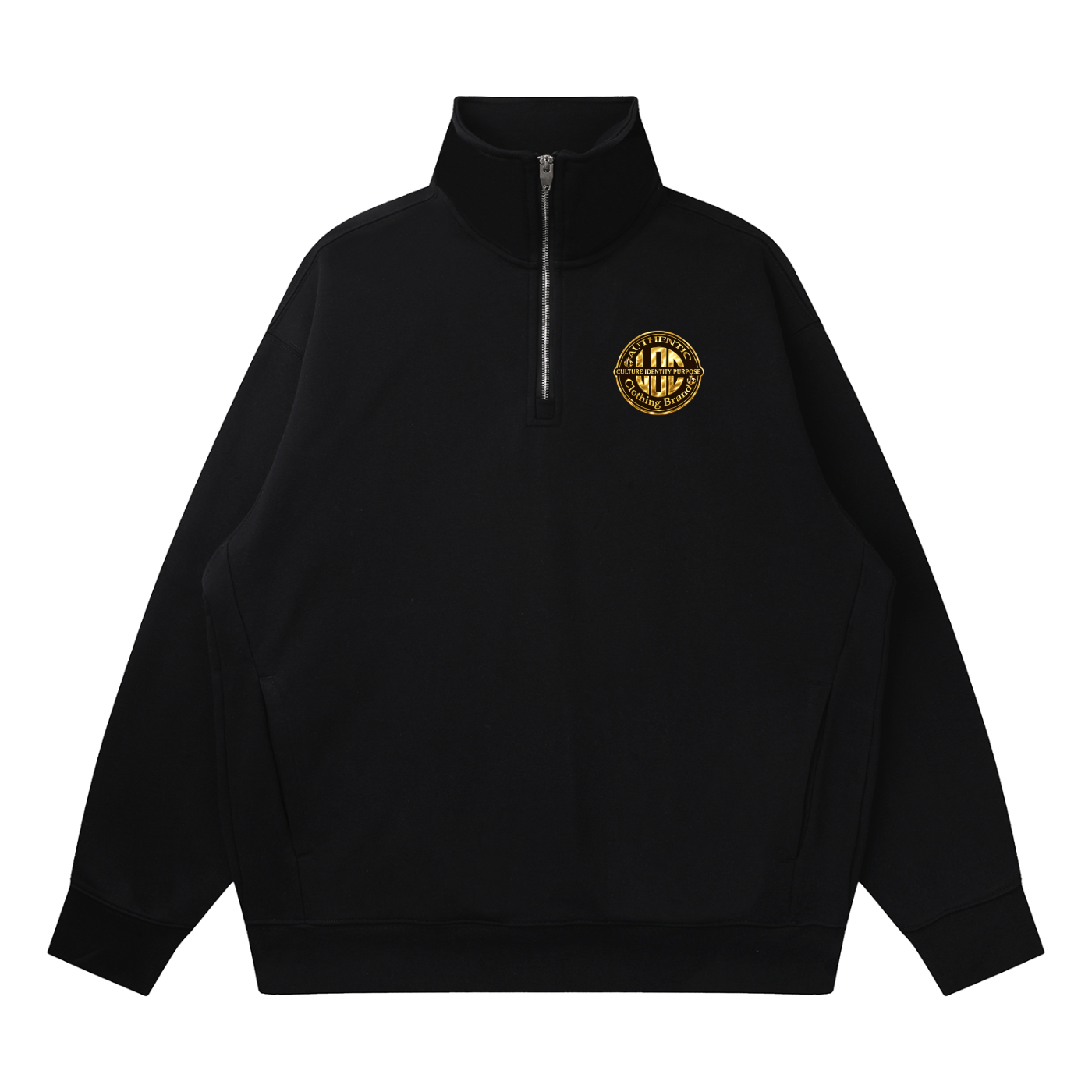 LCC AUTHENTIC GOLD Quarter-Zip Drop Shoulder Sweatshirt