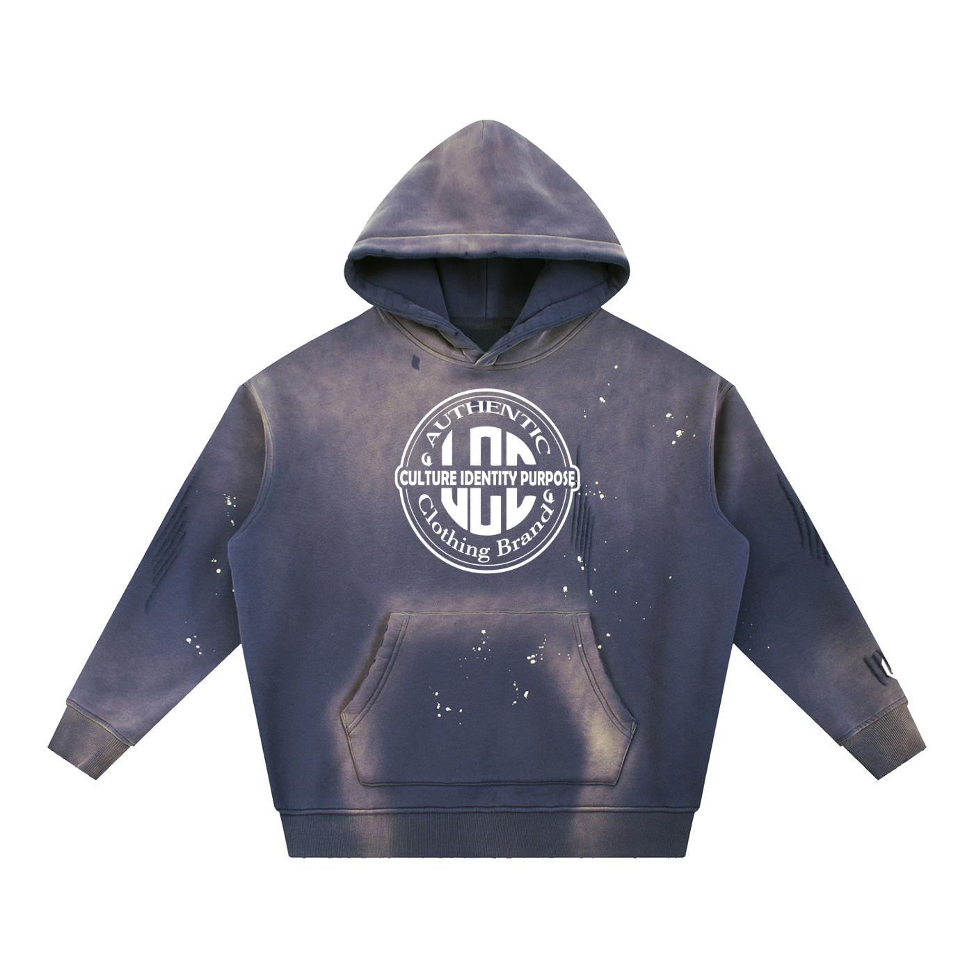 LCC AUTHENTIC Vintage Washed Frayed Fleece Hoodie
