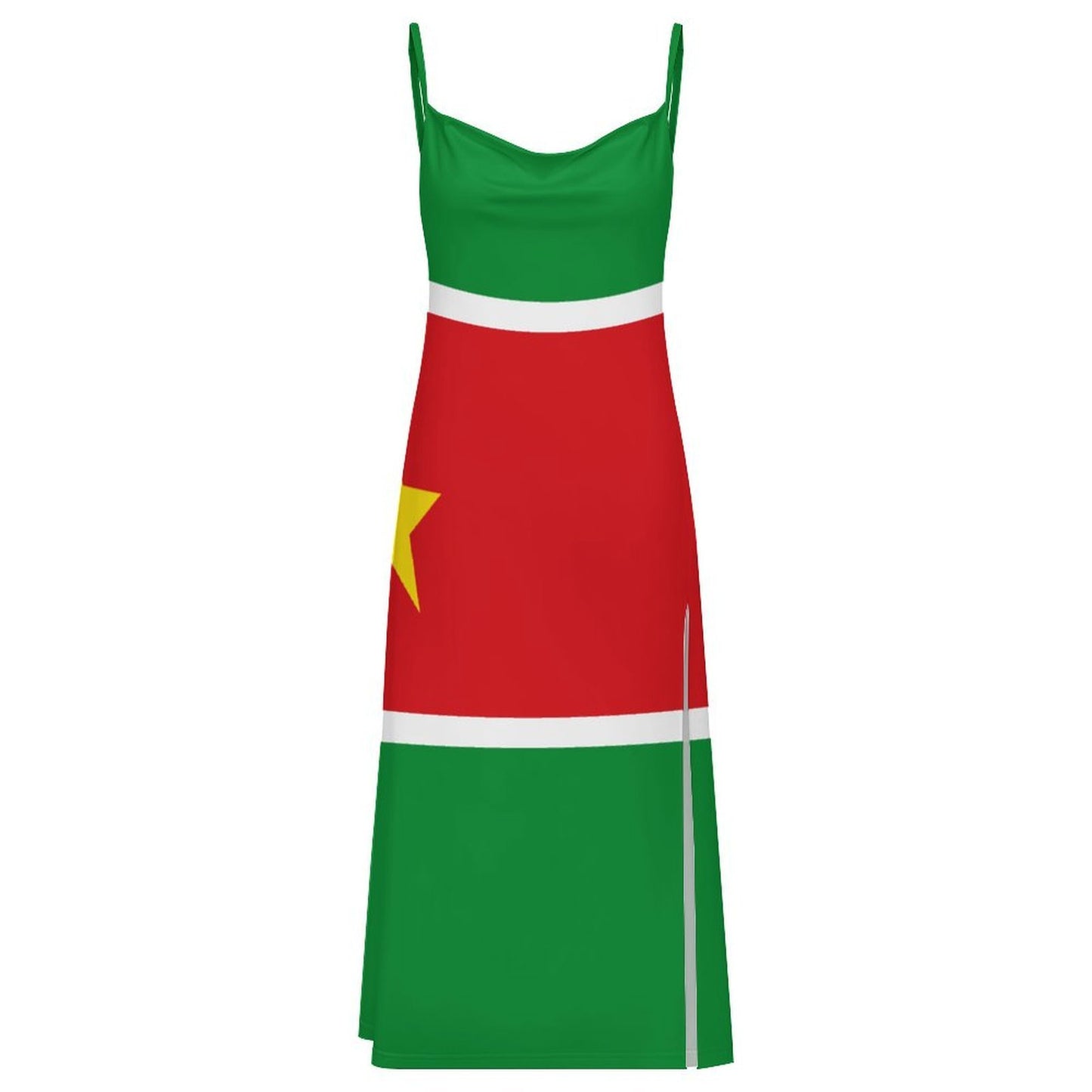 GUADELOUPE Women's Strappy Slit Dress