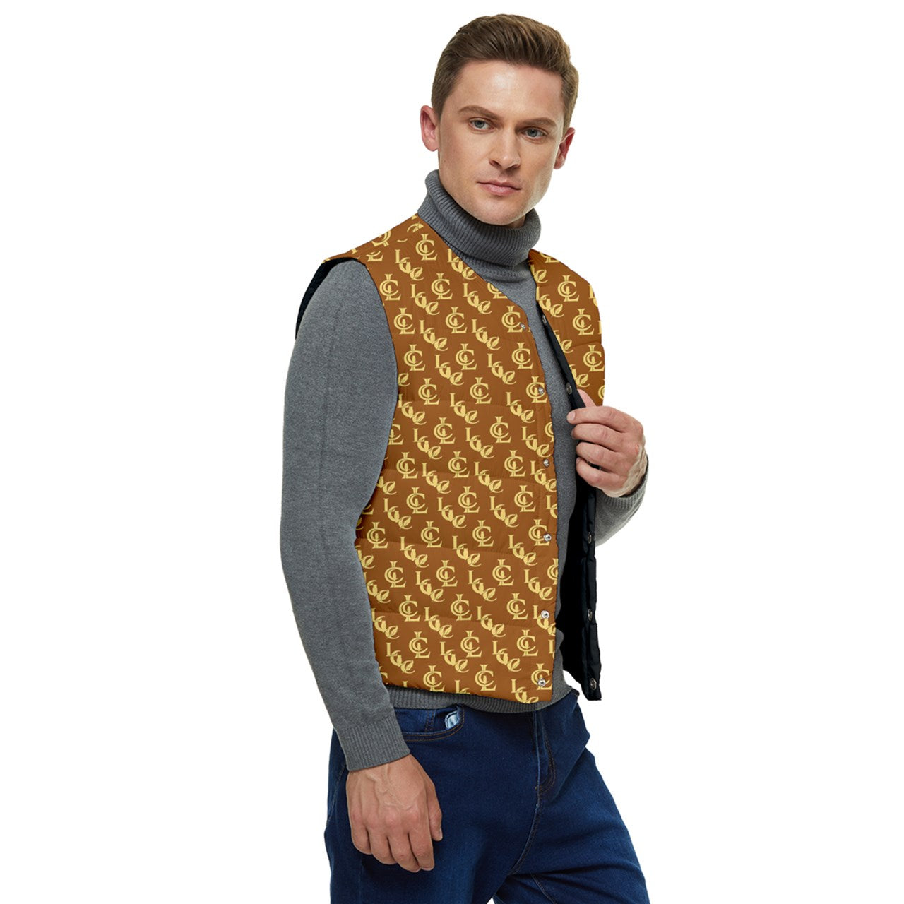 LCC NEW RICH CREAM Button Up Puffer Vest