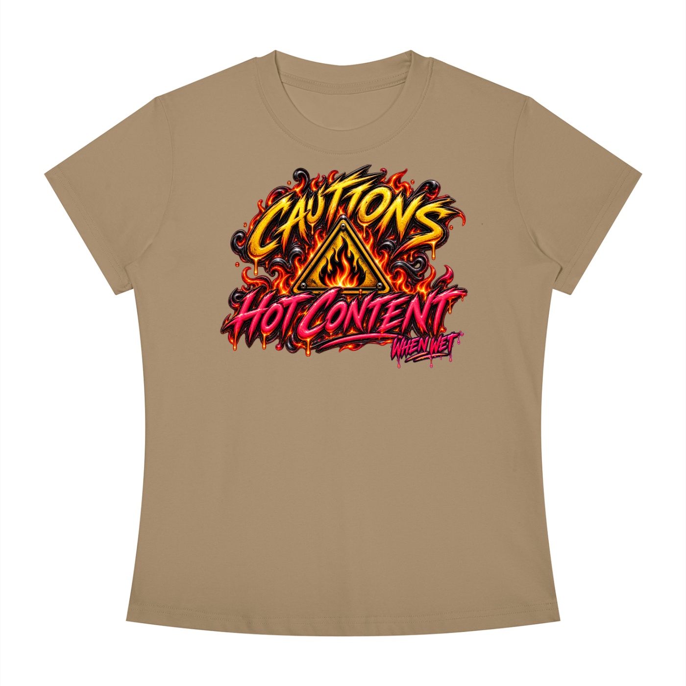 CAUTIONS Women's Slim Fit T-Shirt