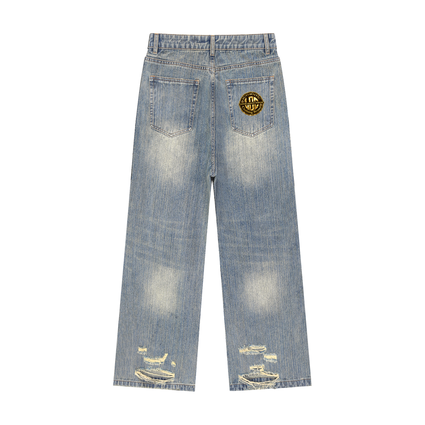 LCC AUTHENTIC GOLD Vintage Wash Distressed Denim Jeans