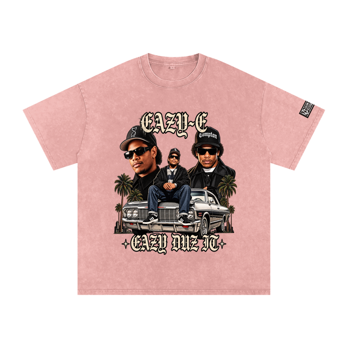 EAZY-E Snow Washed Oversized Cotton T-Shirt