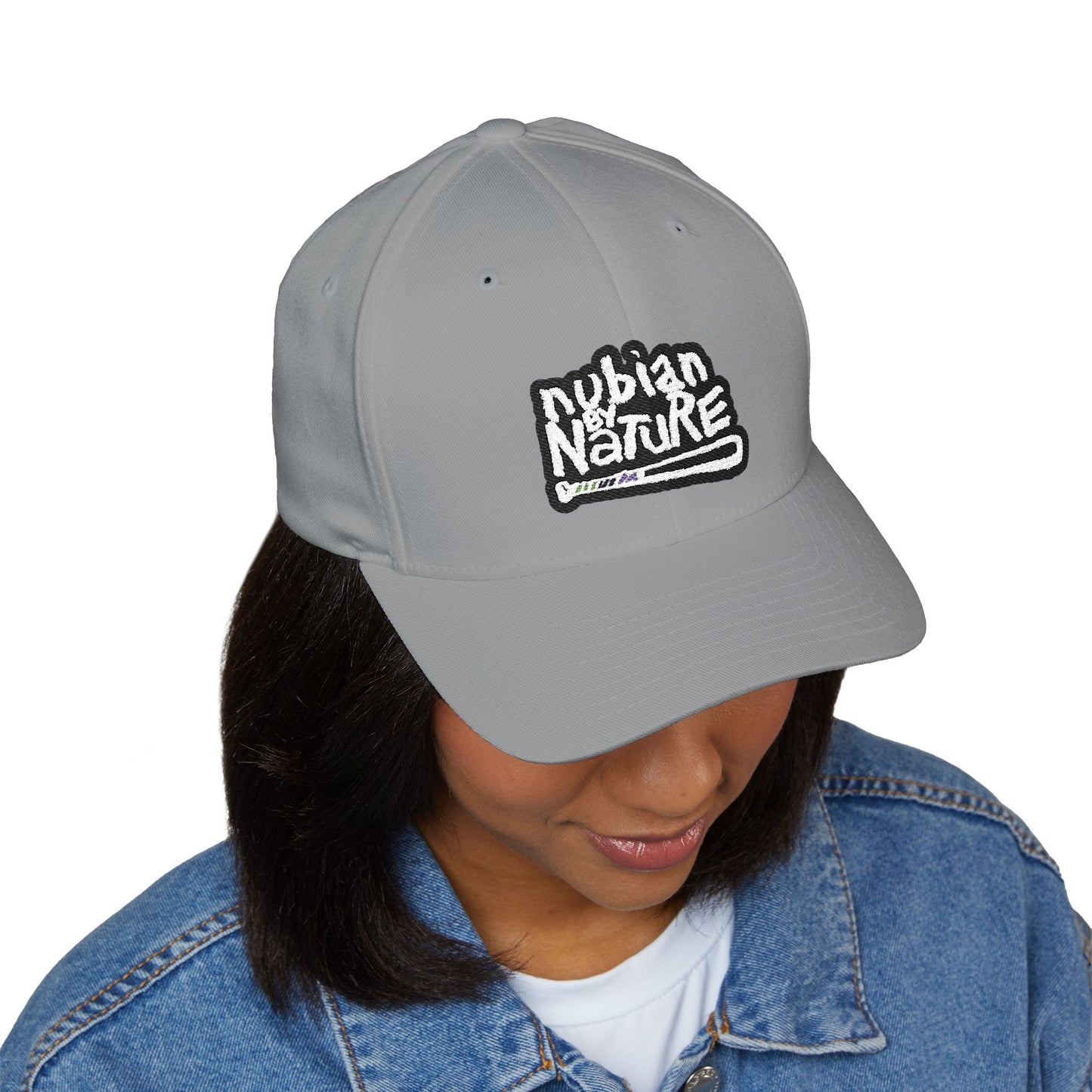 Nubian By Nature Embroidered Cap - Stylish Closed-Back Hat for Nature Lovers