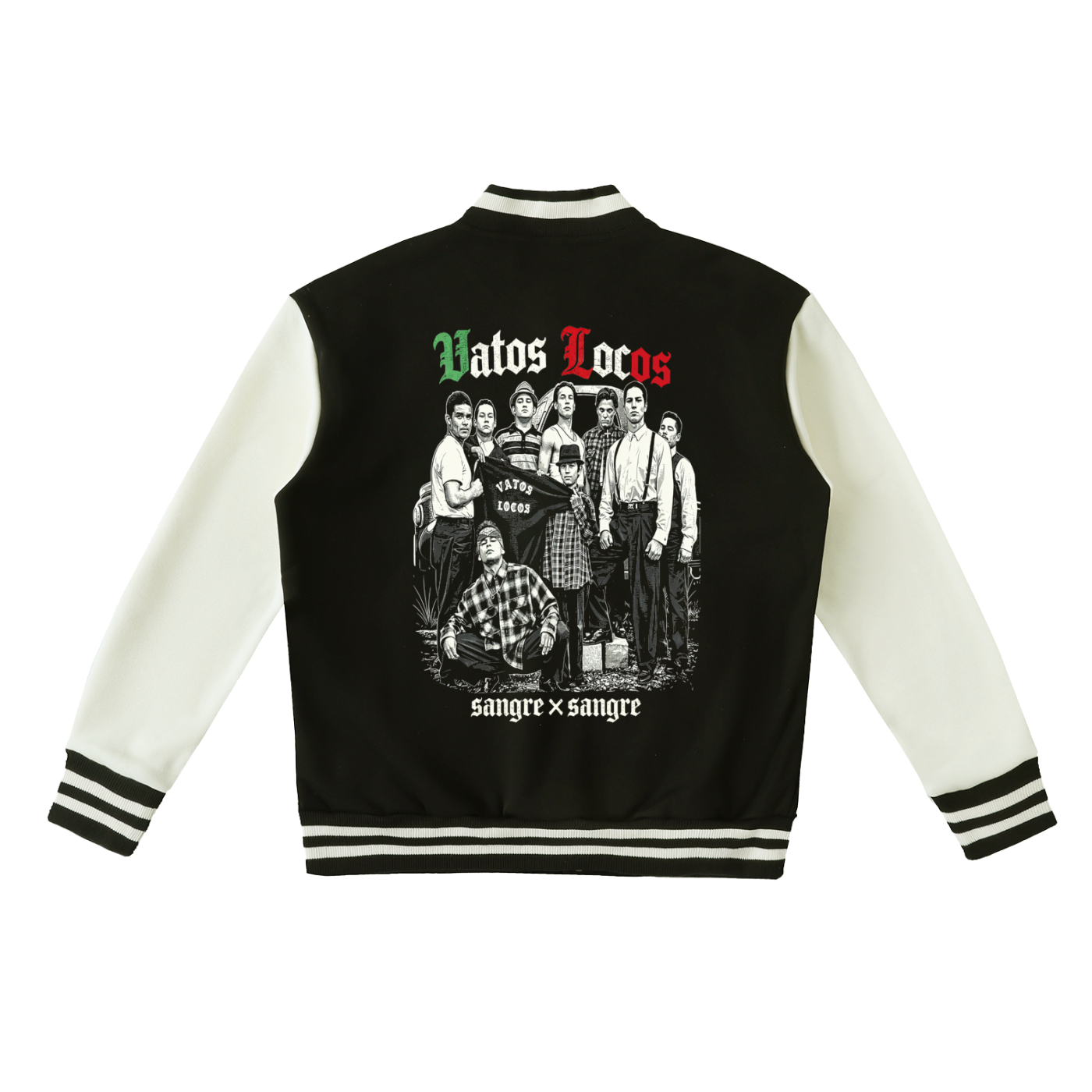 VATO LOCOS Two-Tone Fleeced Varsity Jacket