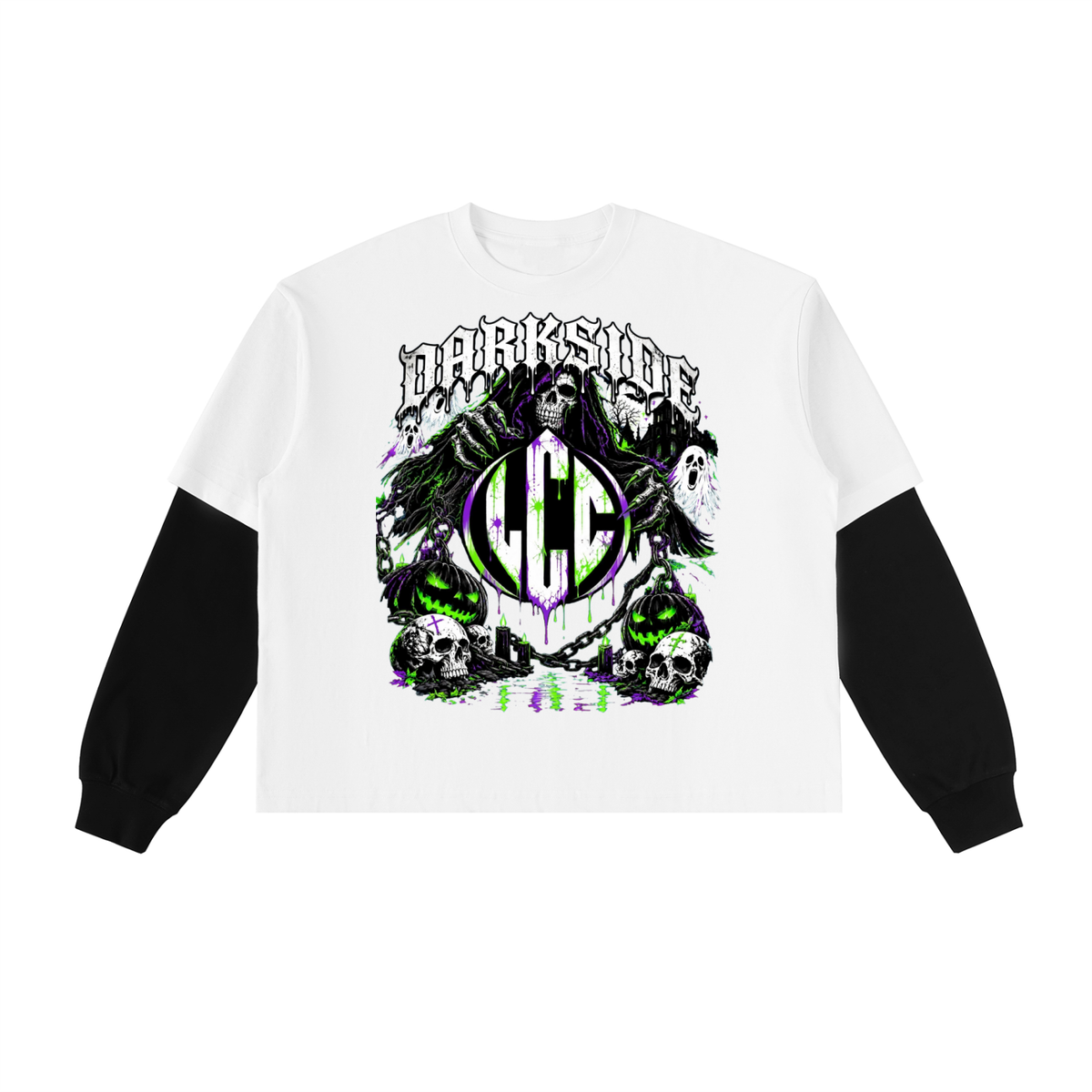 DARKSIDE Contrast Sleeve T-Shirt