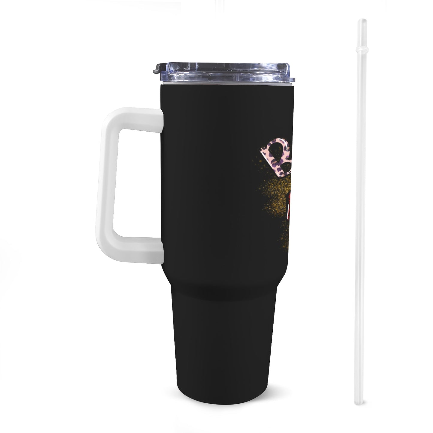 BLACC QUEEN 40oz Tumbler with White Handle