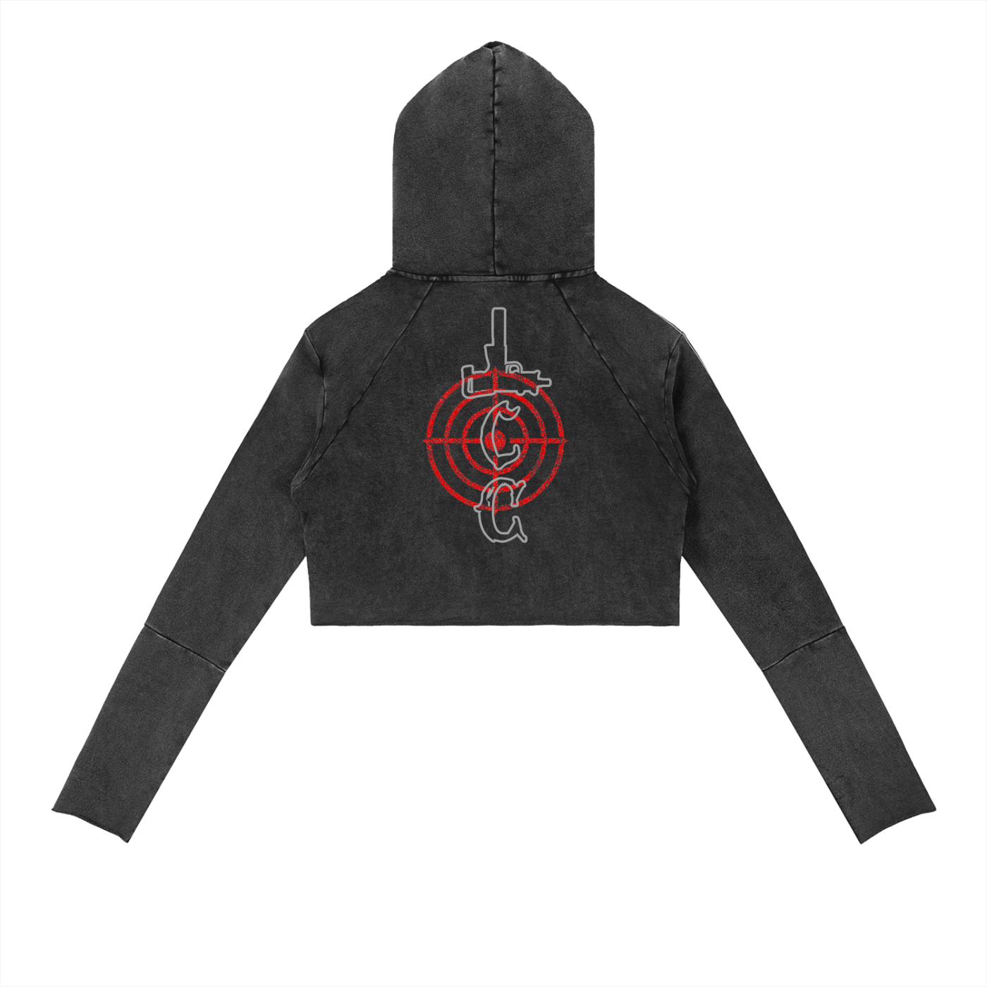 LCC TARGET Vintage Washed Raw Edge Hoodie