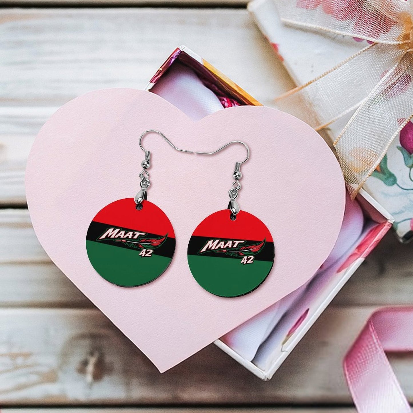 MAAT42 Wooden earrings(Circular)