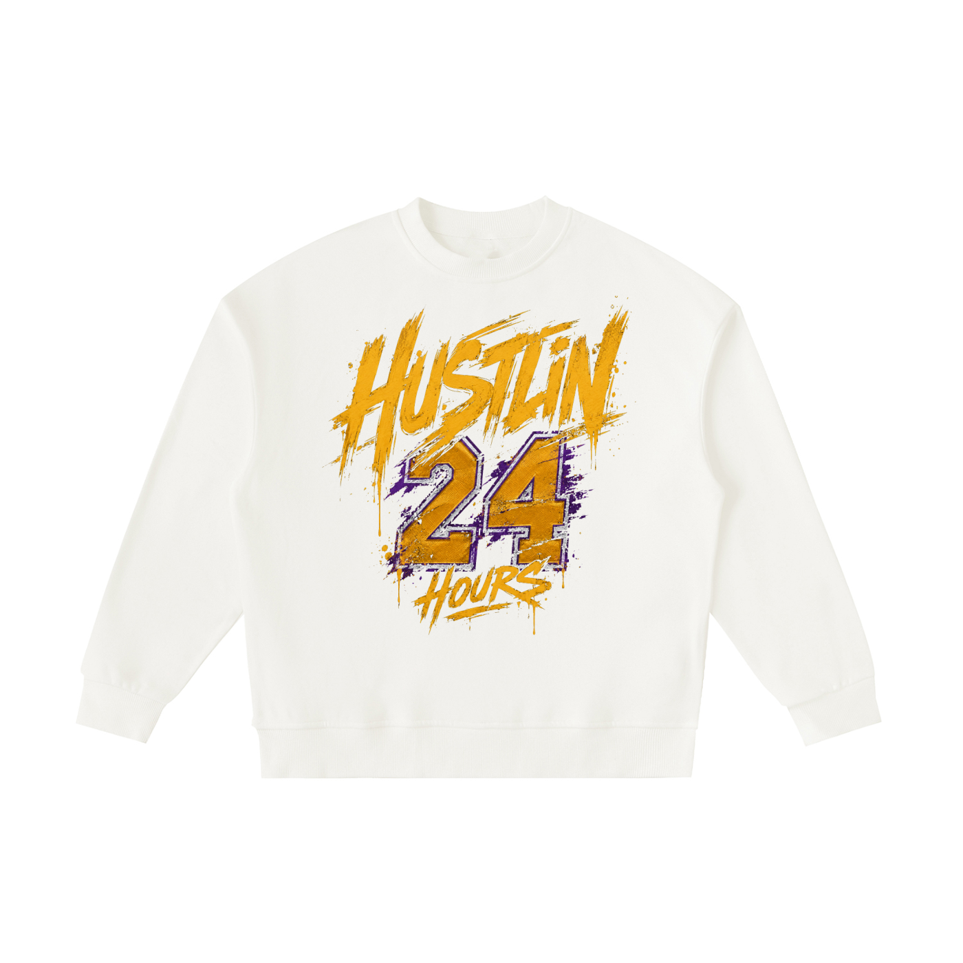 HUSTLIN 24HOURS  Kids' Crewneck Sweatshirt