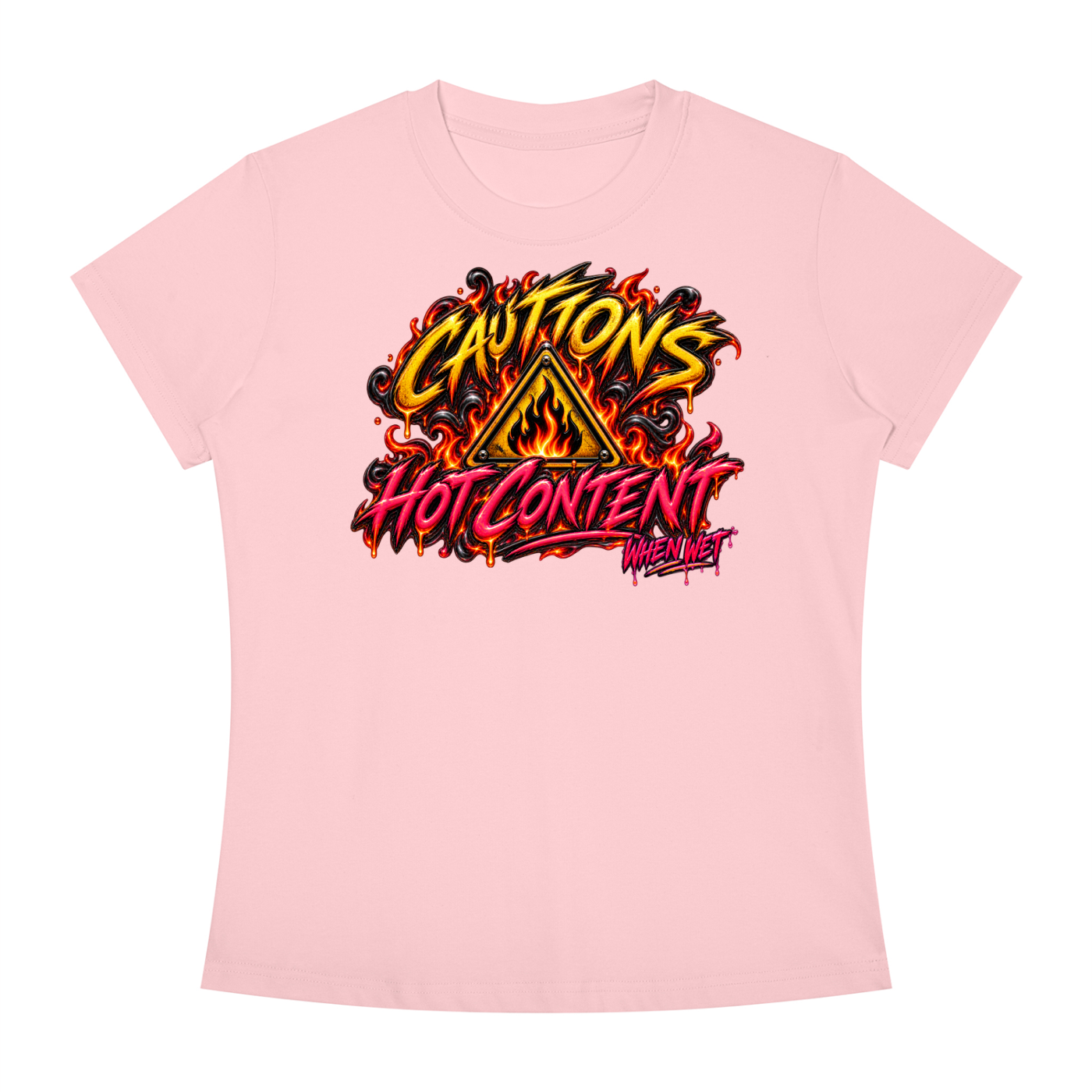 CAUTIONS Women's Slim Fit T-Shirt