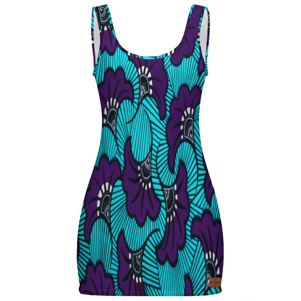 FLOWER OF KAMA Sunmer Bodycon Tank  Dress