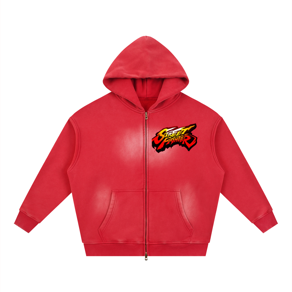 Street Fighter Two-way Zipper Boxy  Hoodie