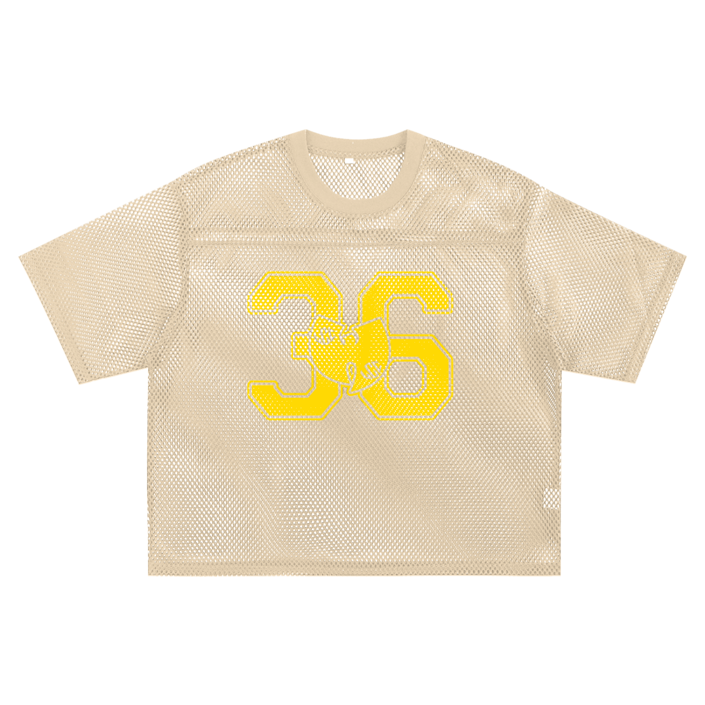 36 WU See-through Boxy Net T-Shirt