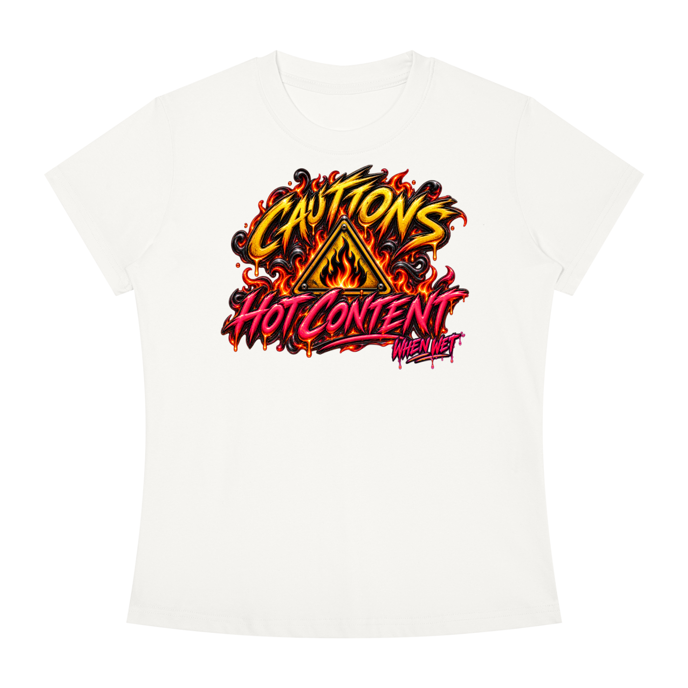 CAUTIONS Women's Slim Fit T-Shirt