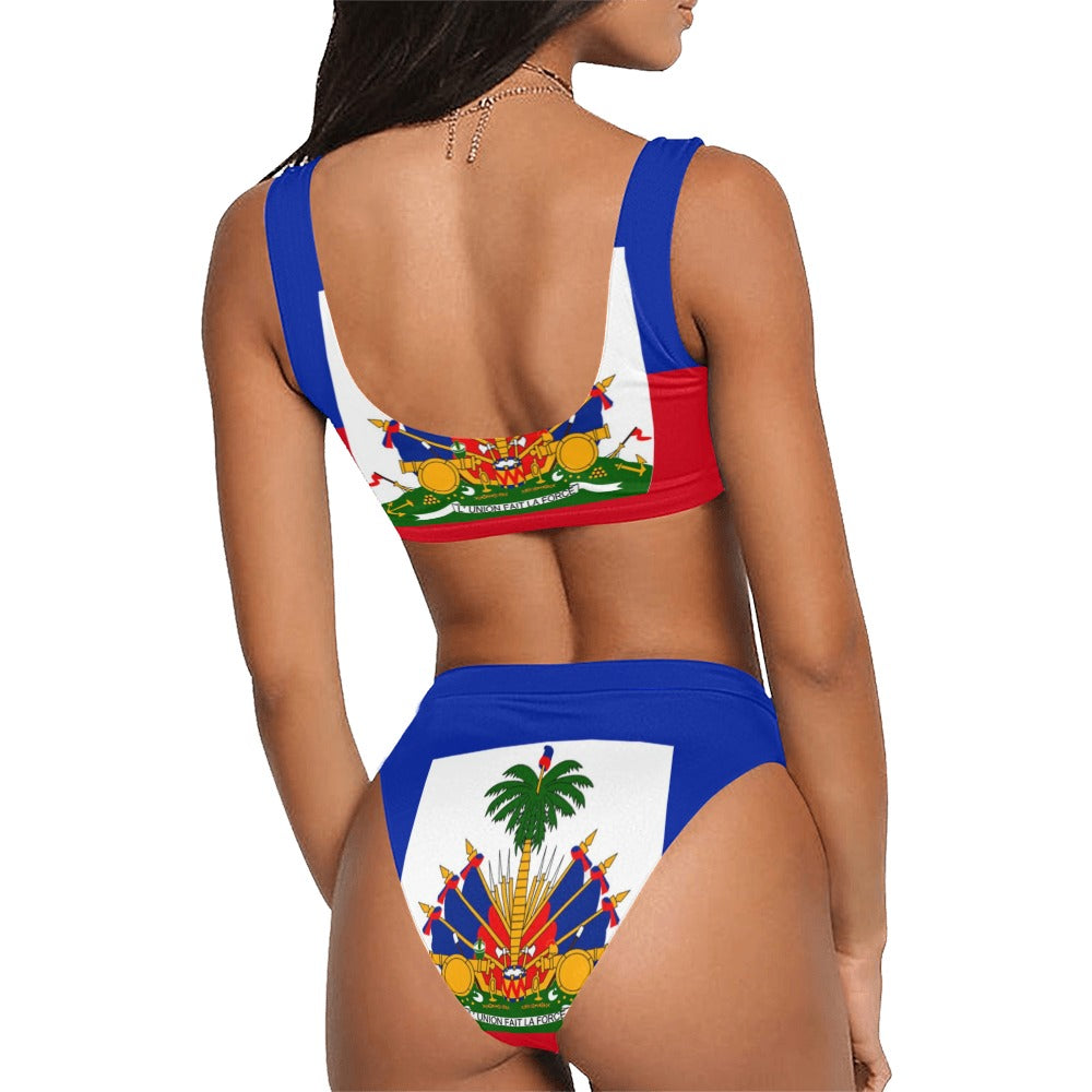 HAITI FLAG Sport Top  Bikini Swimsuit