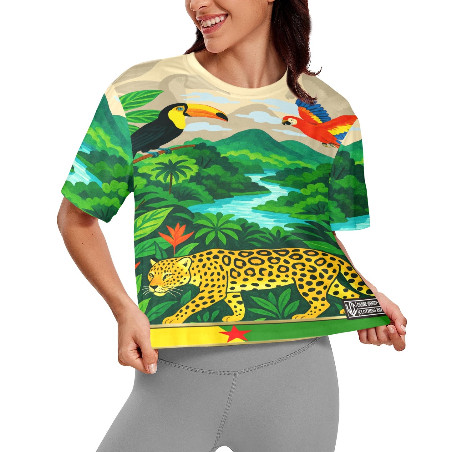GUYANE PAYSAGE Women's Cropped T-shirt