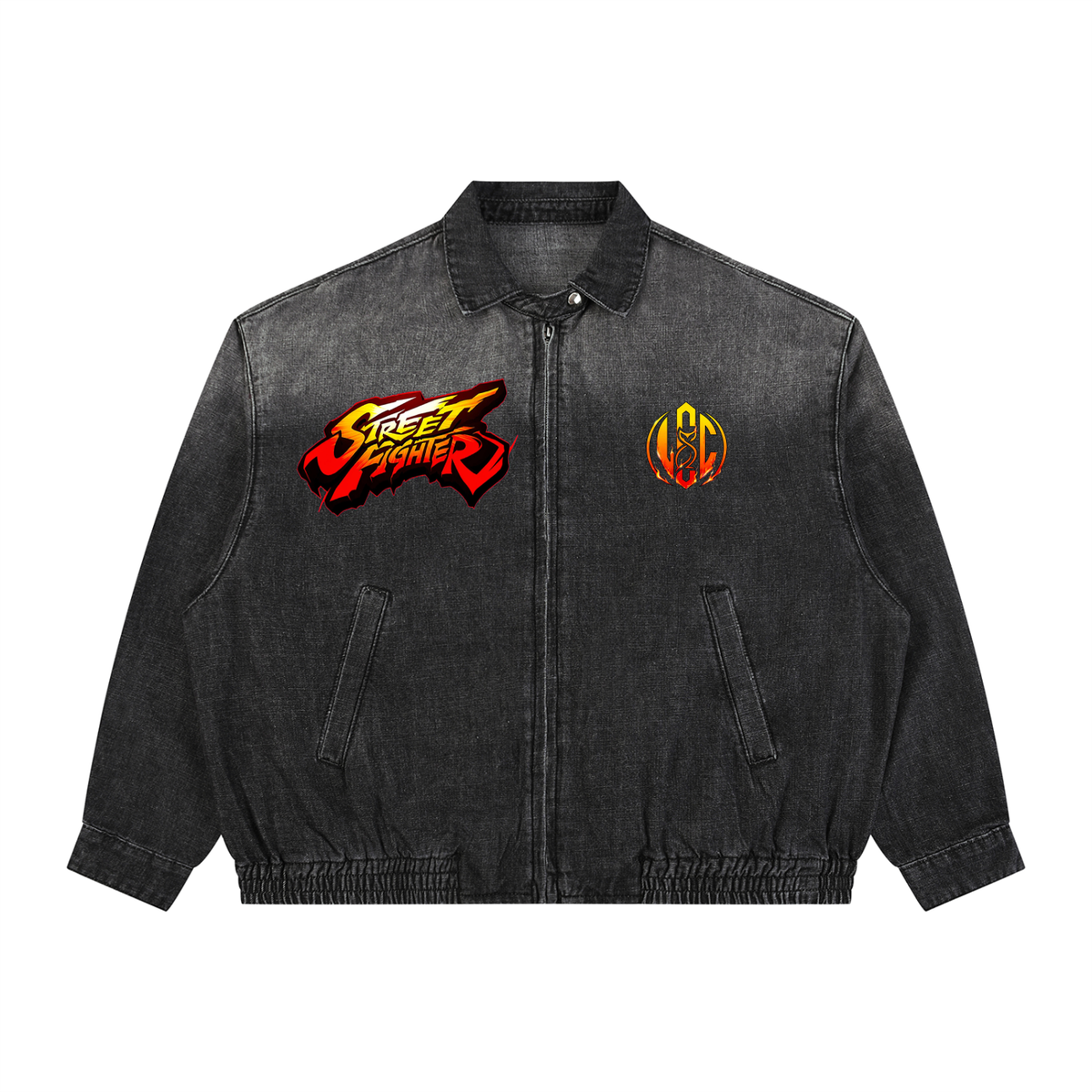 Street Fighter Vintage Full-Zip Denim Jacket