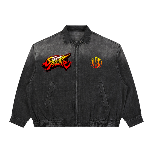 Street Fighter Vintage Full-Zip Denim Jacket
