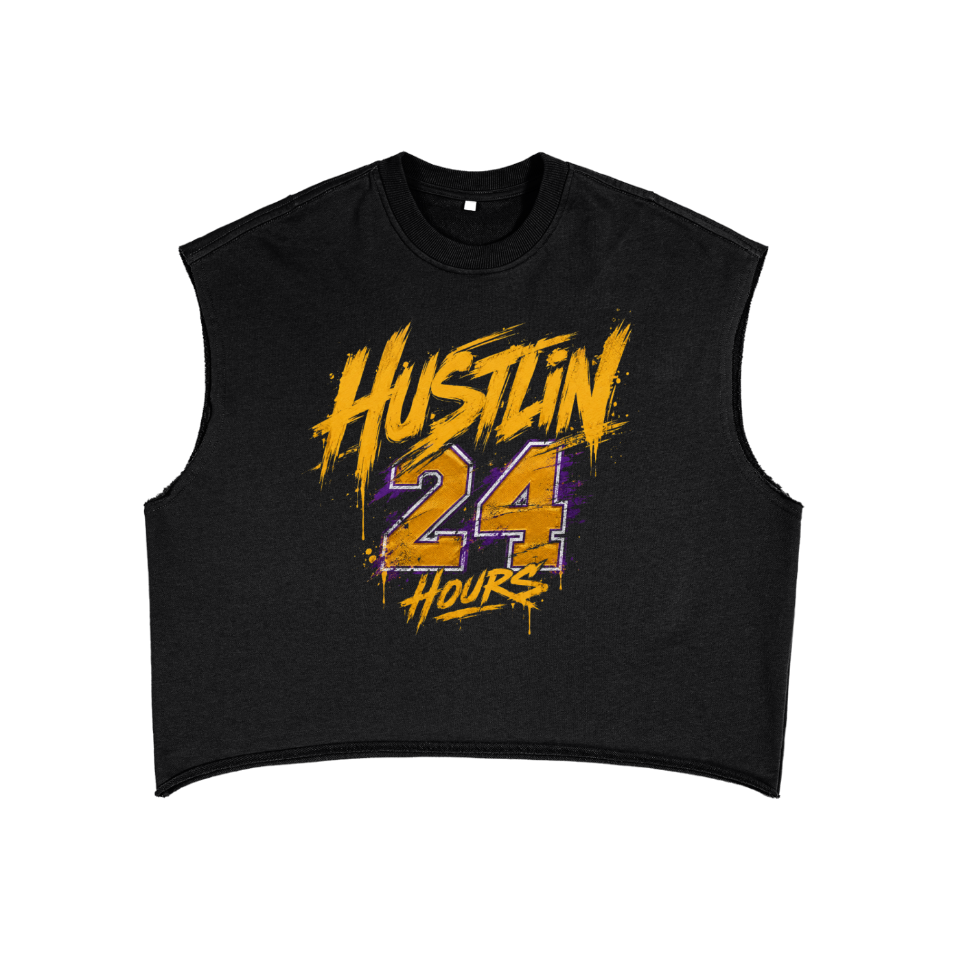HUSTLIN 24 HOURS Boxy Tank Top
