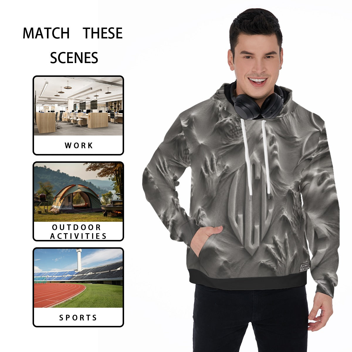 LCC GHOSTY Men's Thicken Hoodie