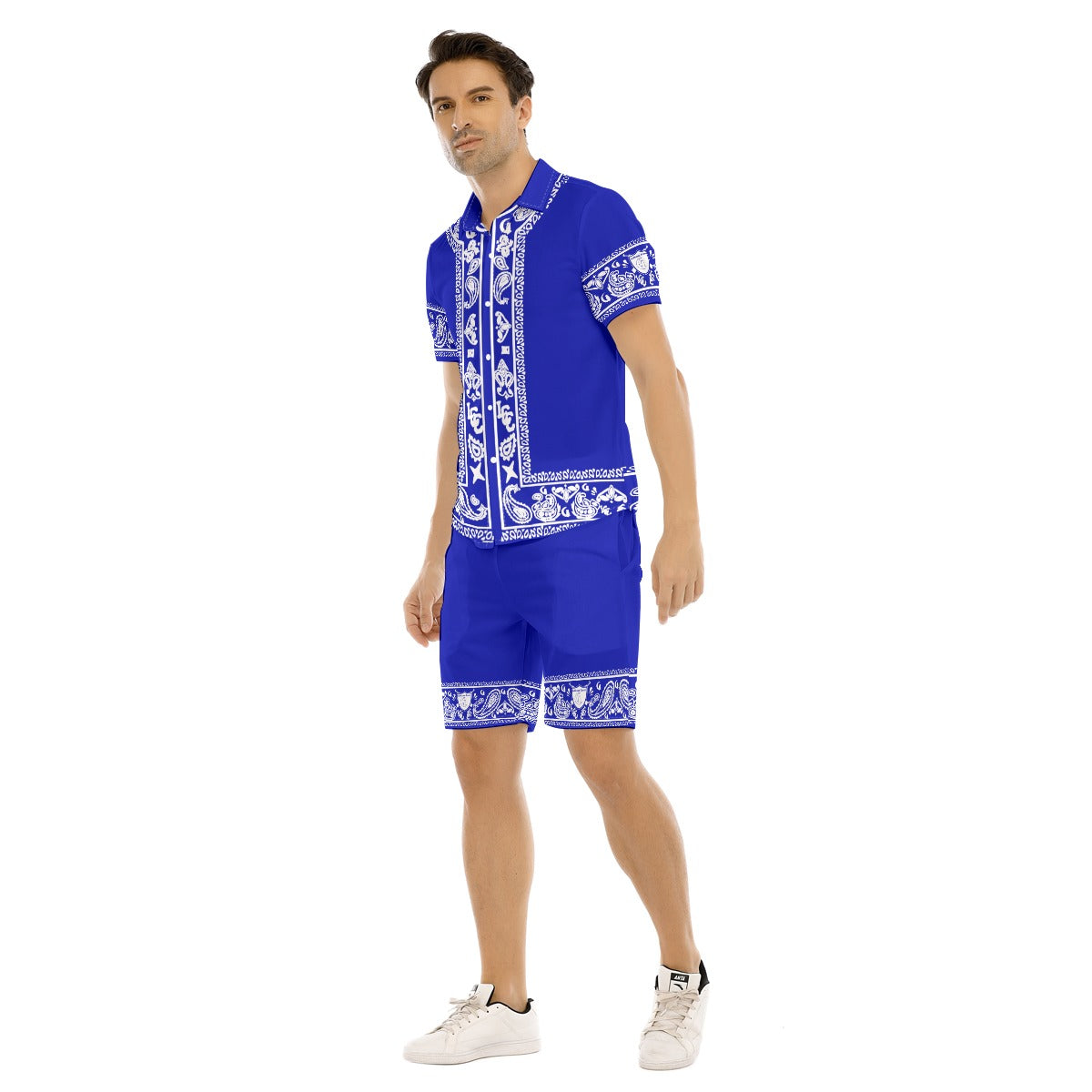 DASHIKI BANDANA Cs'UP Men's Short Sleeve Shirt Set
