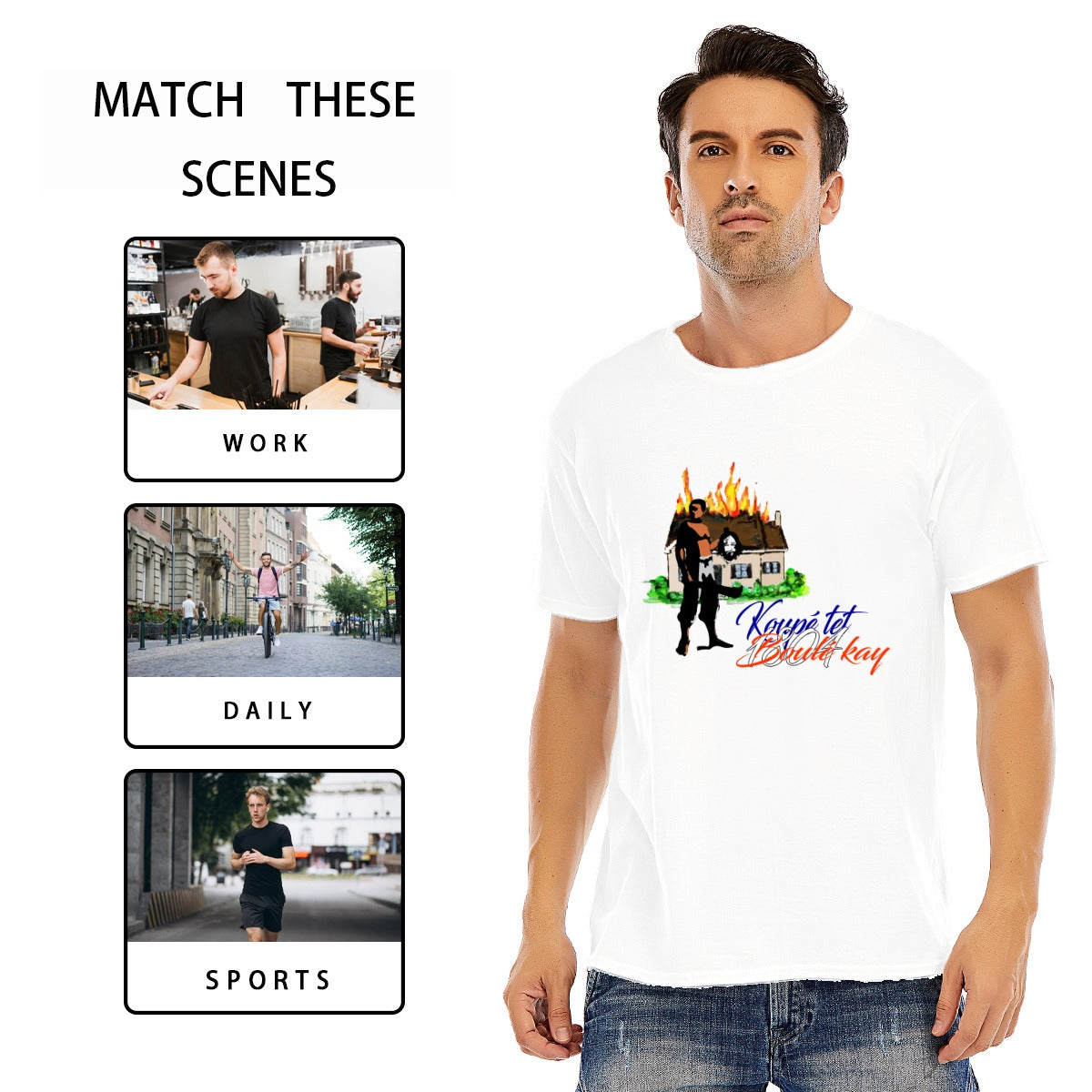 Unisex O-neck Short Sleeve T-shirt | 180GSM Cotton (DTF)