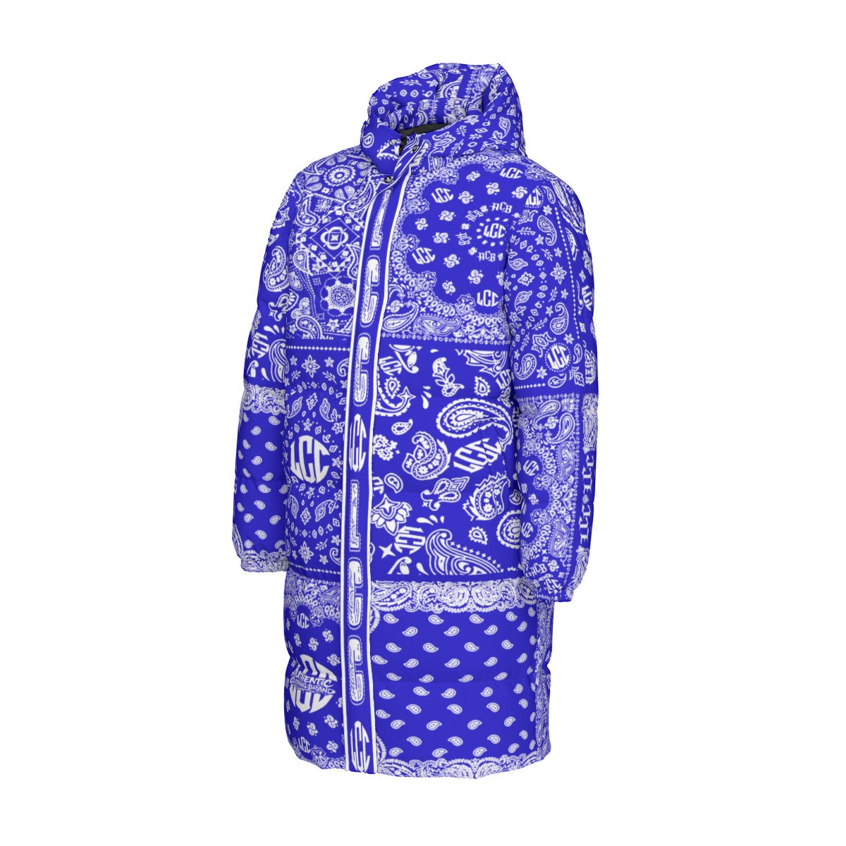 LCC FULL BANDANA BLUE Unisex Long Down Jacket