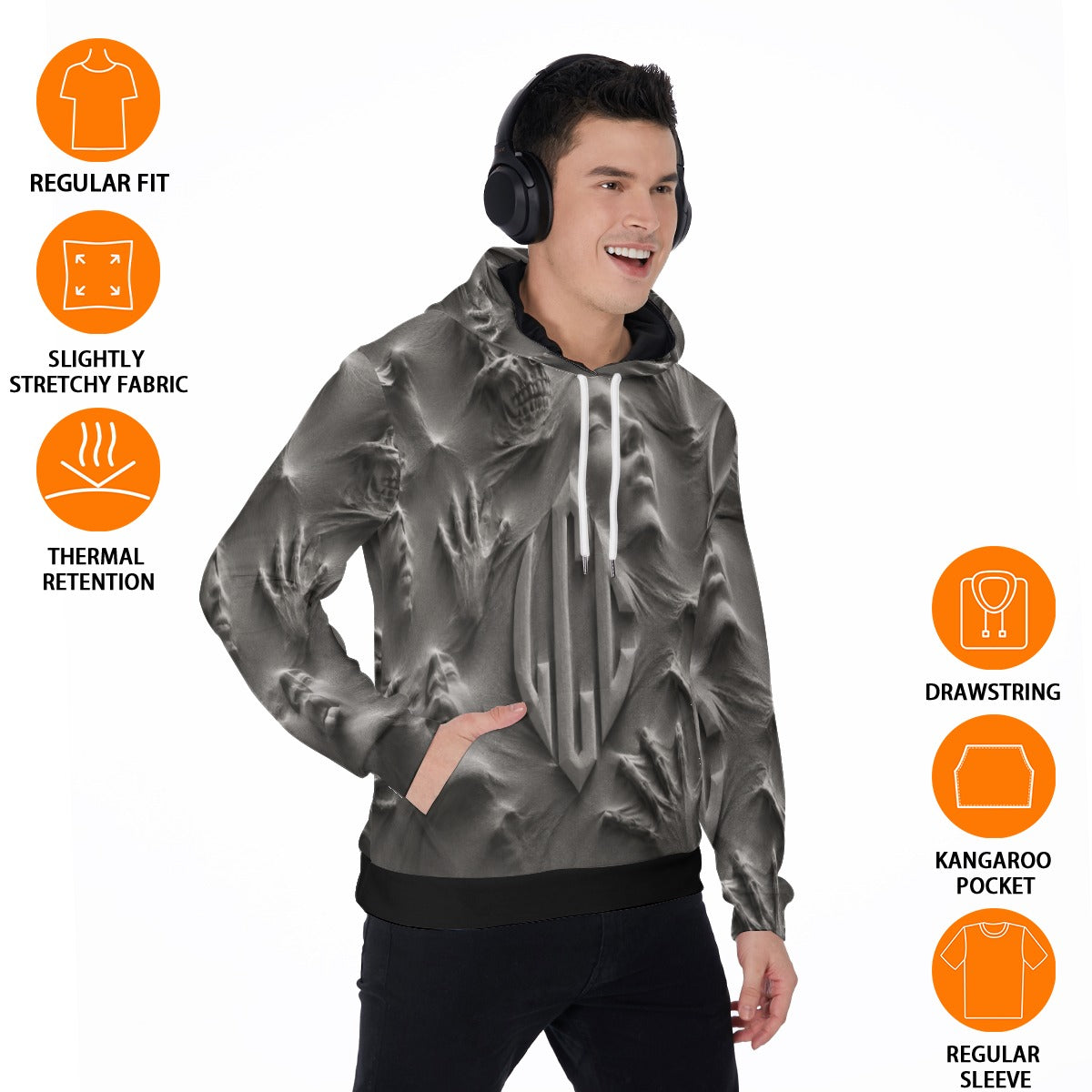 LCC GHOSTY Men's Thicken Hoodie
