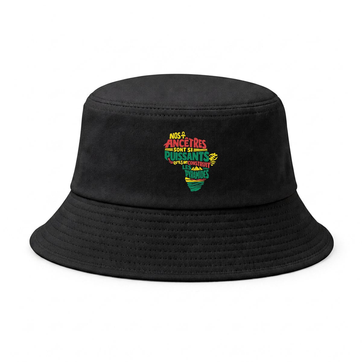 NOS ANCETRES Embroidery Bucket Hat